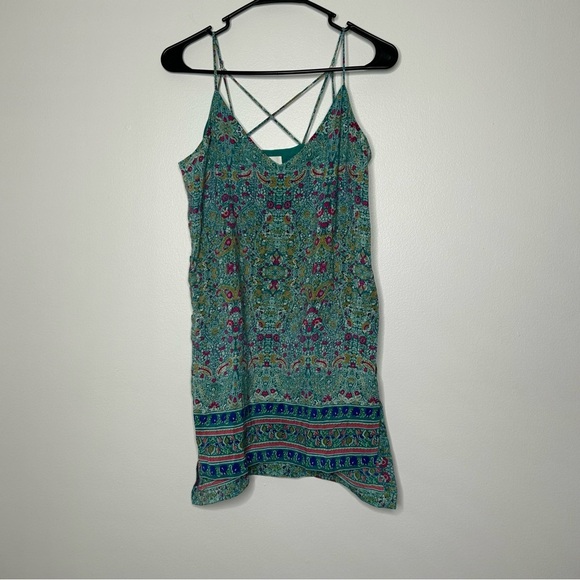 Maeve Green and Blue Patterned Tank Top - Picture 1 of 6